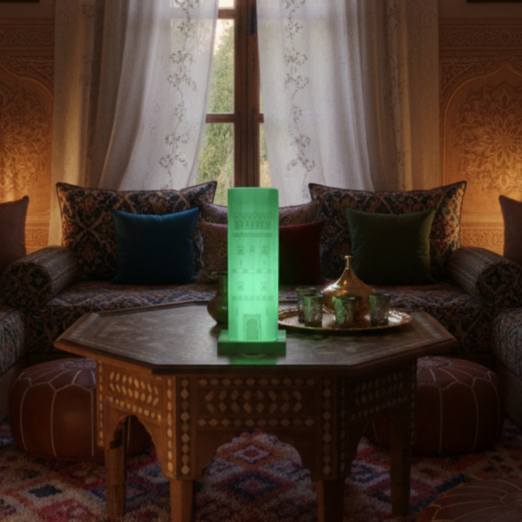 مصباح RGB في صالون مغربي