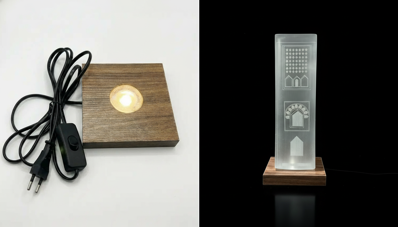 تفاصيل قاعدة MDF للمصباح